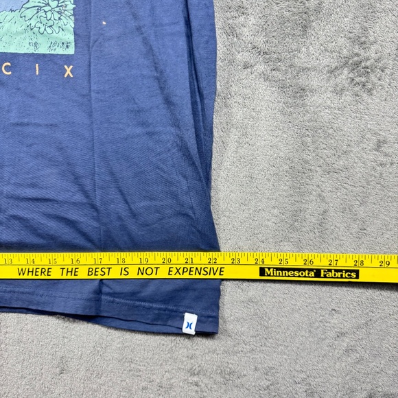 Hurley Men’s XL Blue Graphic Tee Palm Tree Sunset Beach Surf Cotton Shirt - Picture 11 of 13